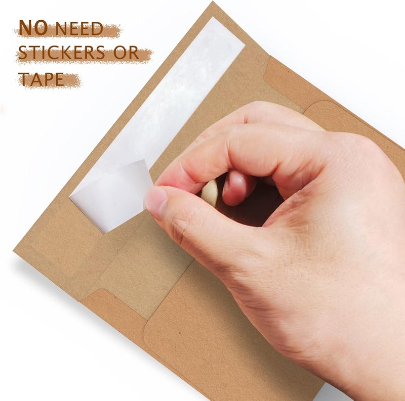 Goefun A7 Brown Kraft Envelopes Self Seal 100 Pack 120 GSM， Printable 5x7 Envelopes for Invitation, Mailing, Weddings, Business, Birthday, Photos, Documents and DIY Cards - Image 3